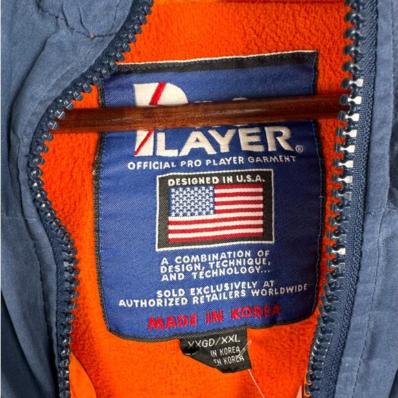 VTG 90s NFL Denver Broncos Jacket Mens Sz XXL Blue Orange Pro Player Football - Picture 4 of 9